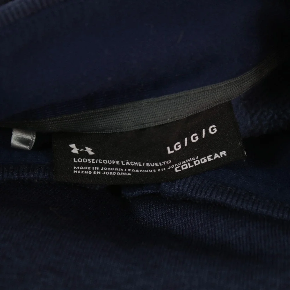 Under Armour ColdGear Navy Loose Fit Quarter‎ Zip Pullover Sweater Men's Size L